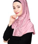 Pink plain jersey hijab