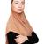 Fawn plain jersey hijab