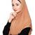 Fawn plain jersey hijab