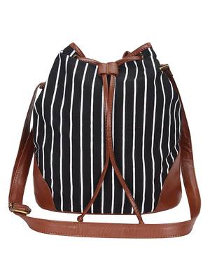 Lychee Bags Canvas Shaun Sling Bag for Girls (Black) 1