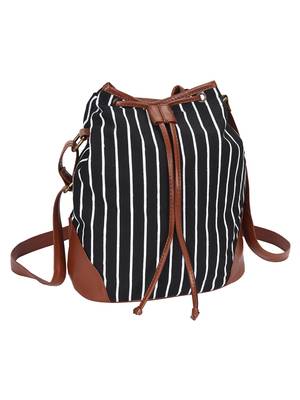 Lychee Bags Canvas Shaun Sling Bag for Girls (Black) 2
