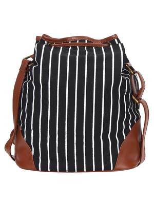 Lychee Bags Canvas Shaun Sling Bag for Girls (Black) 3