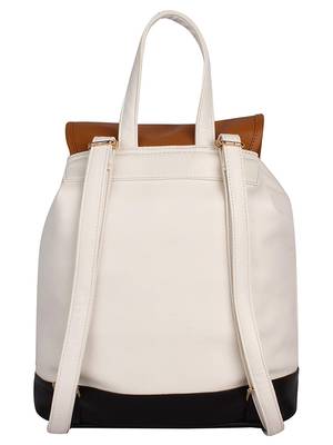 Lychee Bags PU Kim Backpack for Girls(White) 3