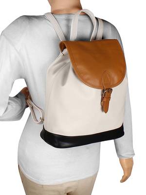 Lychee Bags PU Kim Backpack for Girls(White) 5