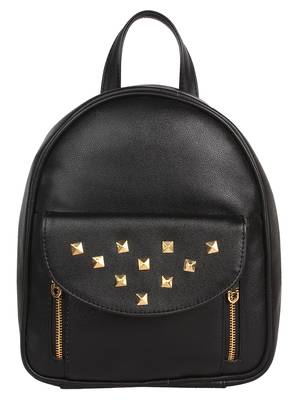 Lychee Bags PU Emily Backpack for Girls (Black) 1