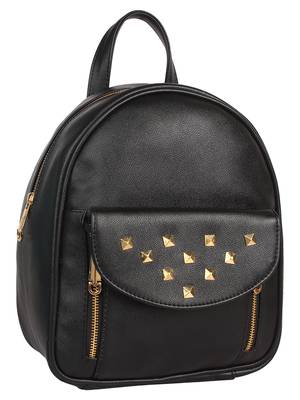 Lychee Bags PU Emily Backpack for Girls (Black) 2