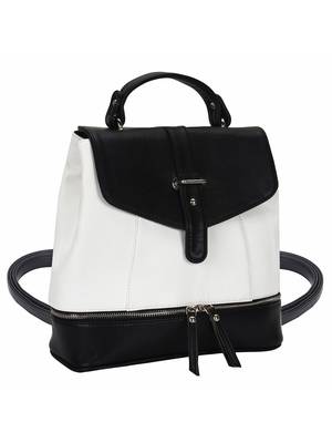 Lychee bags PU White Backpack for Girls(Medium) 1