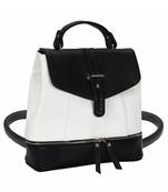 Lychee bags PU White Backpack for Girls(Medium)