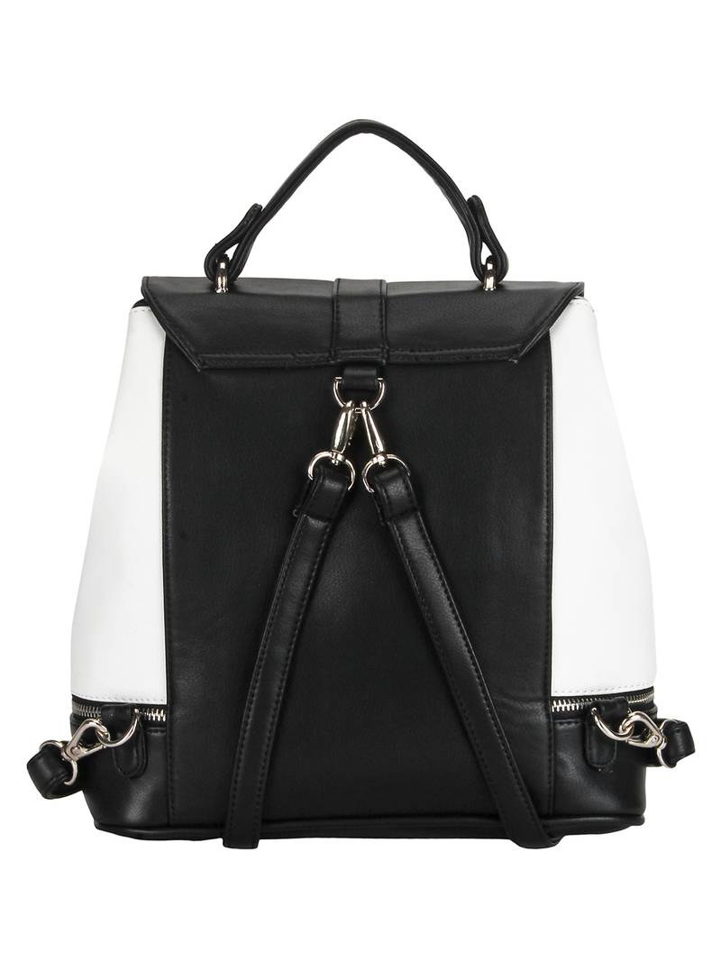 Lychee bags PU White Backpack for Girls(Medium)