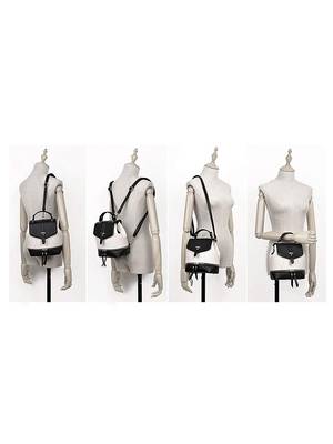 Lychee bags PU White Backpack for Girls(Medium) 3