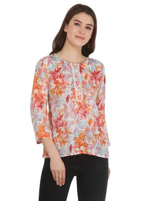 Multicolor printed rayon party tops 1