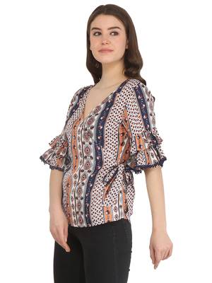 Multicolor printed rayon party tops 2