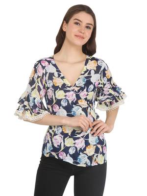 Multicolor printed rayon party tops 1