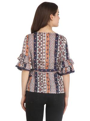Multicolor printed rayon party tops 3