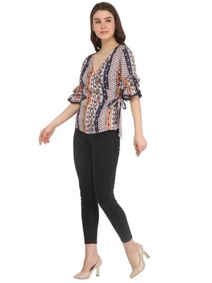 Multicolor printed rayon party tops 4