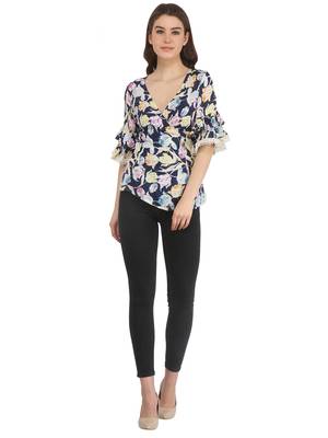 Multicolor printed rayon party tops 3