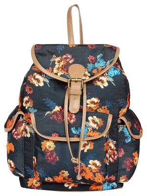 Lychee Bags Canvas Black Aria Backpack for Girls 1