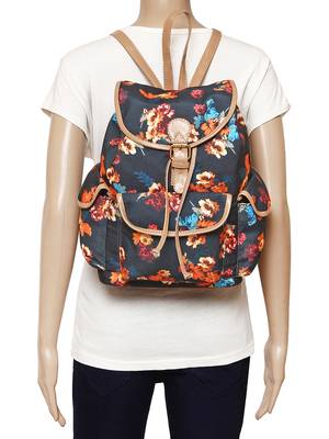 Lychee Bags Canvas Black Aria Backpack for Girls 5