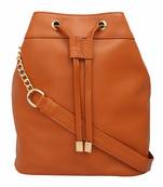 Lychee Bags Pu Beige Sling Bag