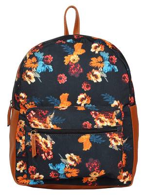 Lychee Bags Canvas Black  Cabby Backpack for Girls 1