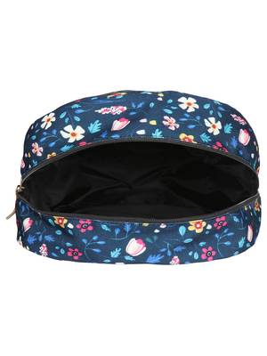 Lychee Bags Canvas Blue Floral Printed Backpack 4