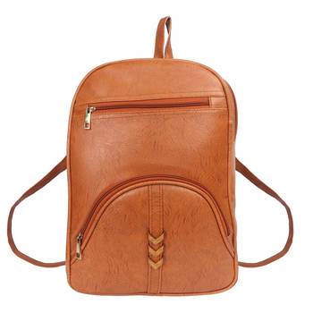 Lychee bags Woman's macy Beige  pu Backpack 1