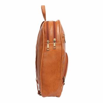 Lychee bags Woman's macy Beige  pu Backpack 3