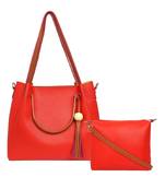 Lychee Bags Womens Lyla Red Pu  Shoulder Bag With Inner Sling Bag