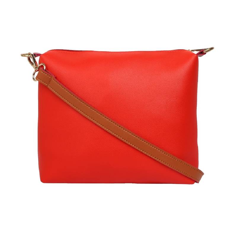 Lychee Bags Womens Lyla Red Pu  Shoulder Bag With Inner Sling Bag