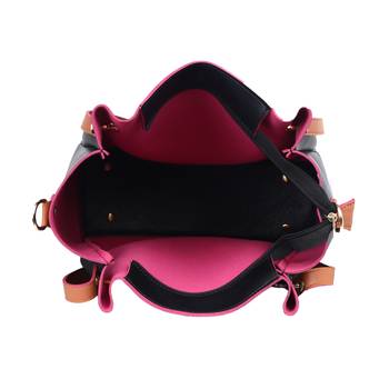 Lychee Bags Womens Lyla Black Pu Shoulder Bag With Inner Sling Bag 5
