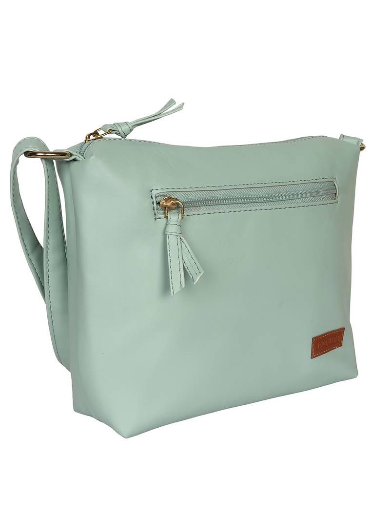Lychee Bags Women's Green Pu Sling Bag