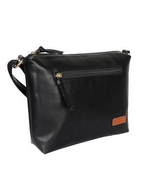 Lychee Bags Women's Black  Pu Sling Bag 2