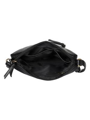 Lychee Bags Women's Black  Pu Sling Bag 5