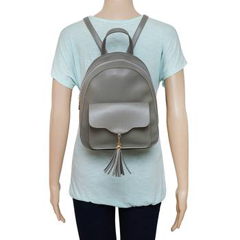 Lychee Bags PU Grey Backpack for Girls 5