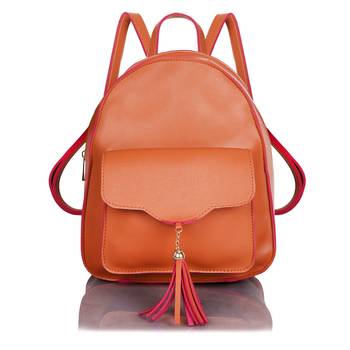 Lychee Bags PU Tan Backpack for Girls 2