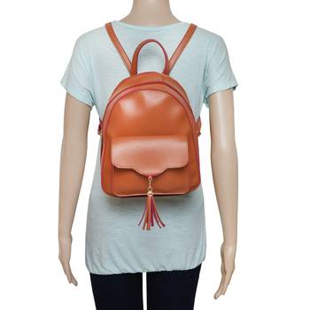 Lychee Bags PU Tan Backpack for Girls 4