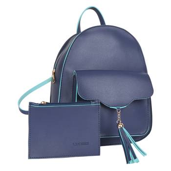 Lychee Bags PU Blue Backpack for Girls 1