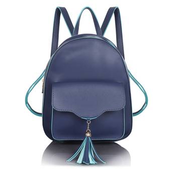 Lychee Bags PU Blue Backpack for Girls 2