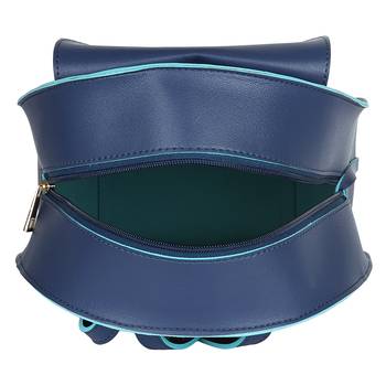 Lychee Bags PU Blue Backpack for Girls 4