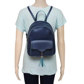 Lychee Bags PU Blue Backpack for Girls 5