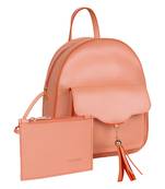 Lychee Bags PU Peach Backpack for Girls