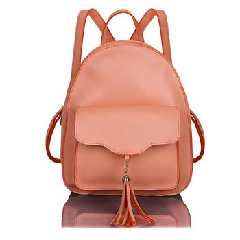Lychee Bags PU Peach Backpack for Girls 2