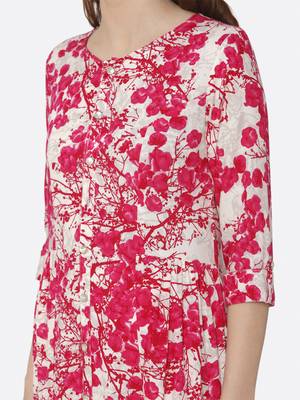 Pink floral print rayon kurta sets 4