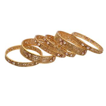 Gold Traditional Royal  Look Bangle 2