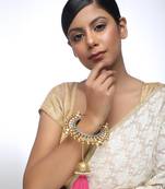 Kundan And Enamel Bangle With Jhumki