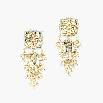 Kundan Square Earrings 1