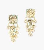 Kundan Square Earrings