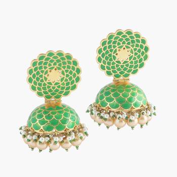 Green Enamel Jhumkay 1