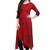 Red embroidered rayon kurti