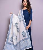 Blue plain rayon kurta sets